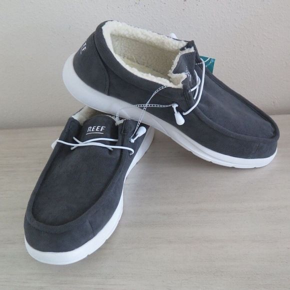 Reef CI8320 Men's Sz 13 Gray Cushion Coast Chill Slippers $65 - Picture 1 of 10